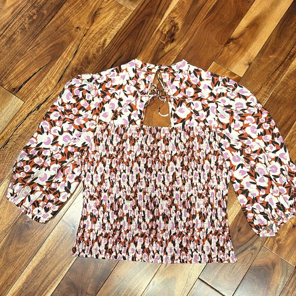 📌 NWOT Anthropologie  Maeve Smocked Blouse - Picture 4 of 6